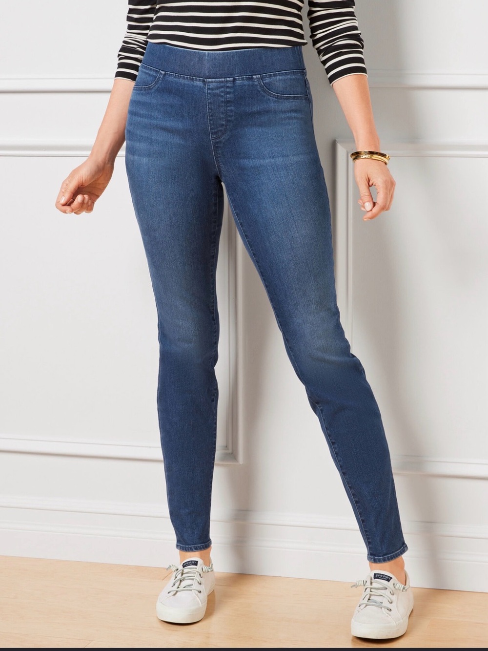Talbots  18W Dark Wash Pull-0n skinny jeans- Blue